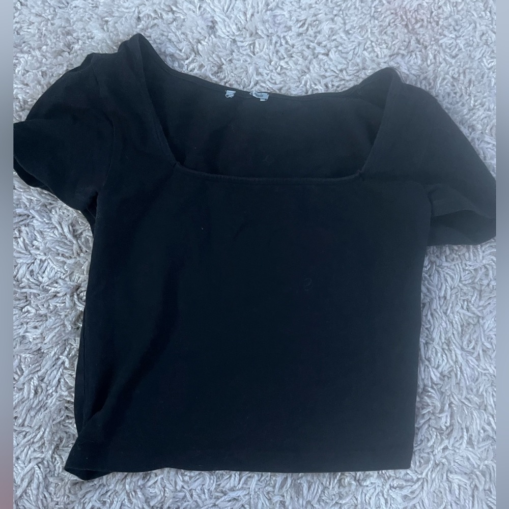 square neck tightly fitted crop top